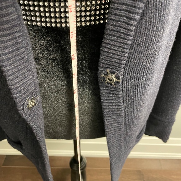 Lululemon Dark Purple Blue Cardigan wool/cotton - Picture 5 of 6